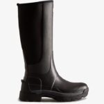 Hunter Women's Balmoral Field Hybrid Tall Rain Boots Black