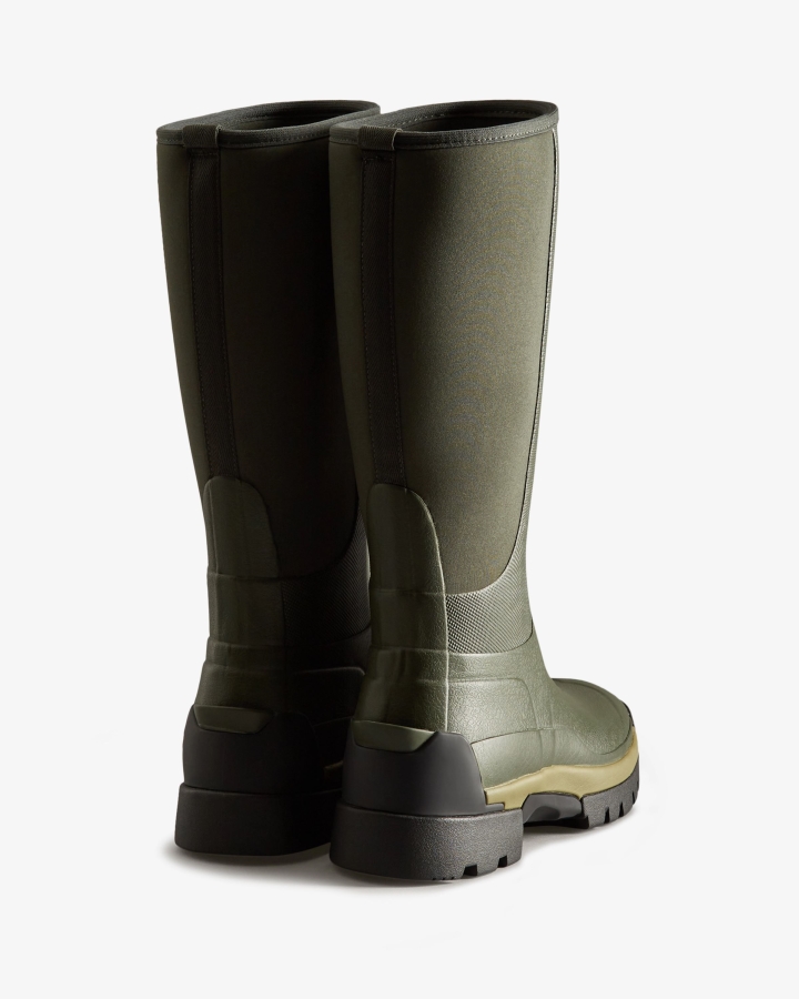Hunter Women's Balmoral Field Hybrid Tall Rain Boots Dark Olive - Image 4