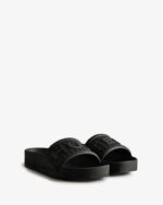 Hunter Women's BLOOM Slides Black - Image 3