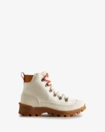 Hunter Women's Canvas Desert Commando Boots Natural - Image 2