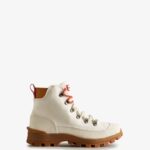 Hunter Women's Canvas Desert Commando Boots Natural