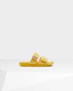 Hunter Women's Double Strap Slides Sunflower Yellow - Image 3