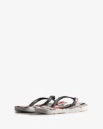 Hunter Women's Exploded Logo Flip Flops Black - Image 4