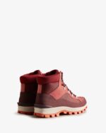 Hunter Women's Explorer Insulated Lace-Up Commando Boots Muted Berry-Ruskea Brown-Fall Red - Image 4