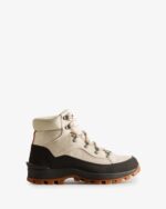 Hunter Women's Explorer Insulated Lace-Up Commando Boots White Willow-Cosy Cream-Black - Image 2