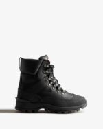 Hunter Women's Insulated Leather Commando Boots Black