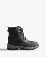 Hunter Women's Insulated Recycled Polyester Commando Boots Arctic Moss Green-Henson Navy - Image 2
