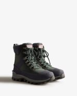 Hunter Women's Insulated Recycled Polyester Commando Boots Arctic Moss Green-Henson Navy - Image 3