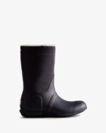 Hunter Women's Insulated Roll Top Vegan Shearling Boots Hunter Navy - Image 3