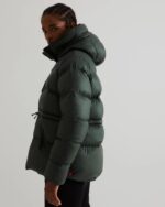 Hunter Women's Insulated Rubberized A-Line Puffer Jacket Arctic Moss Green - Image 5