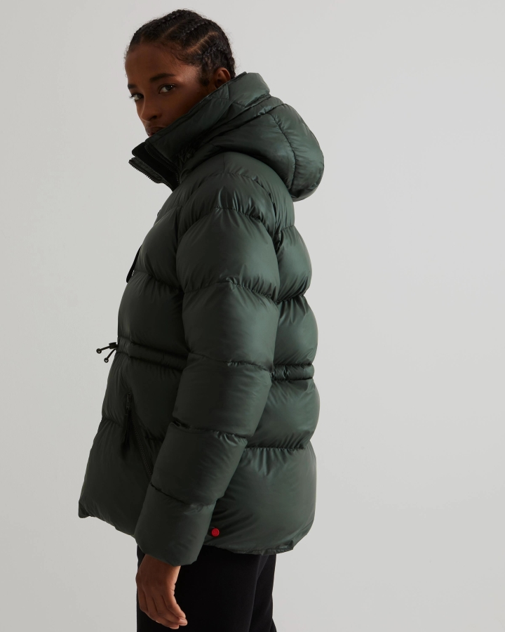 Hunter Women's Insulated Rubberized A-Line Puffer Jacket Arctic Moss Green - Image 5