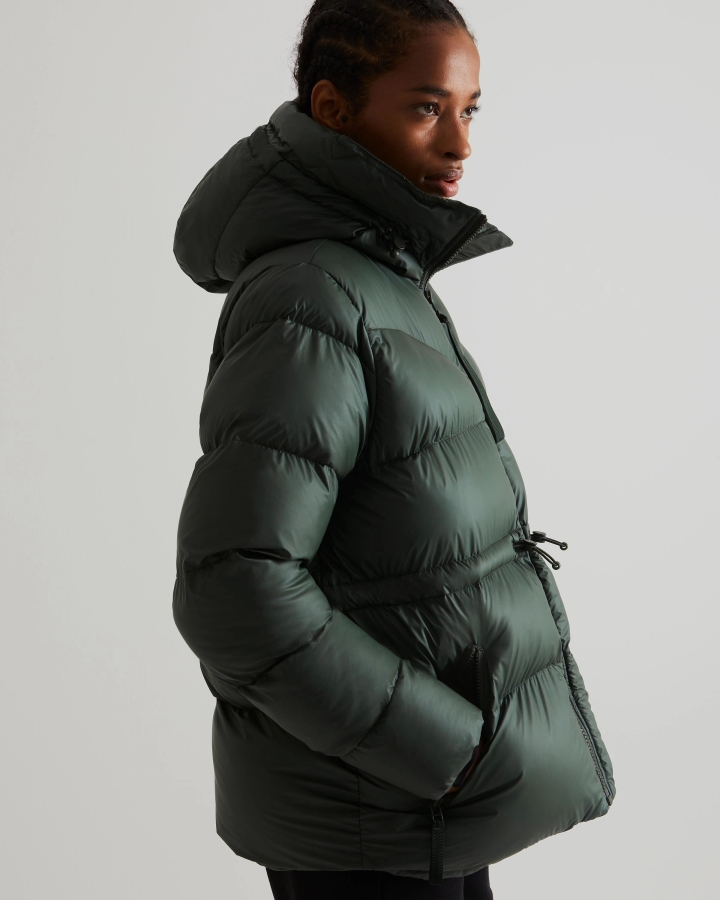 hunter_womens_insulated_rubberized_a_line_puffer_jacket_arctic_moss_green.jpg Hunter Women's Insulated Rubberized A-Line Puffer Jacket Arctic Moss Green - Image 1