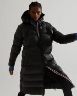Hunter Women's Insulated Rubberized Long Puffer Coat Black