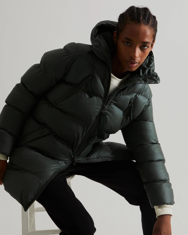 hunter_womens_insulated_rubberized_puffer_jacket_arctic_moss_green.jpg Hunter Women's Insulated Rubberized Puffer Jacket Arctic Moss Green - Image 1