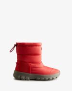 Hunter Women's Insulated Short Snow Boots Red Chill - Image 2