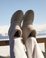 Hunter Women's Insulated Short Vegan Shearling Snow Boots Frosted Grey - Image 3