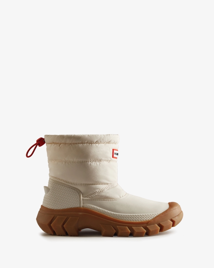 Hunter Women's Intrepid Insulated Short Snow Boots White Willow-Gum - Image 1