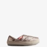 Hunter Women's Metallic Puffer Slipper Silver