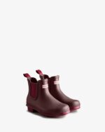 Hunter Women's Original Chelsea Boots Chestnut Crust Brown-Hayes Burgundy - Image 3