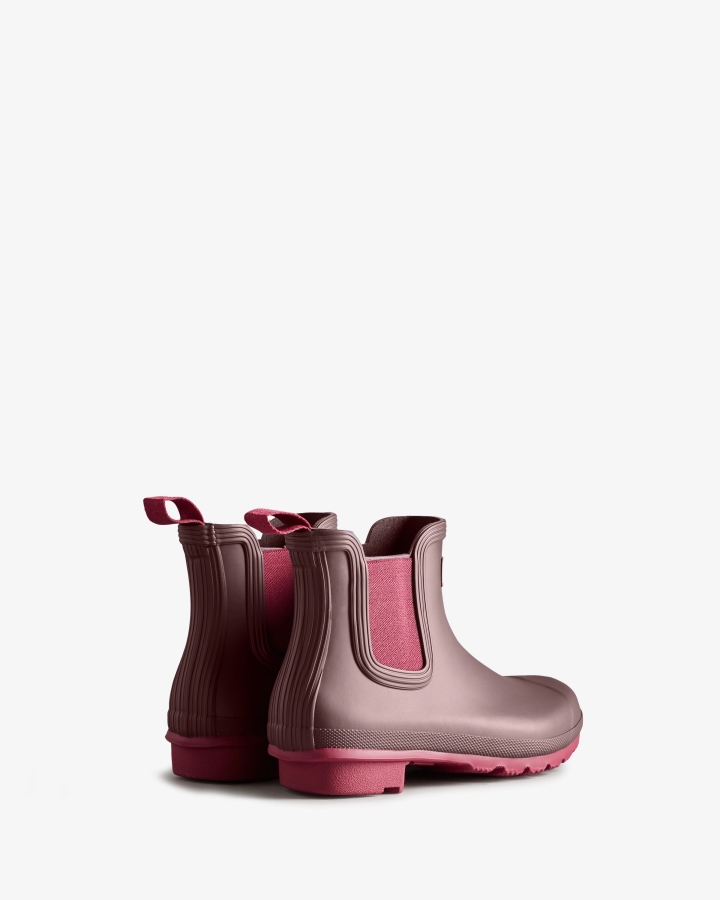 Hunter Women's Original Chelsea Boots Chestnut Crust Brown-Hayes Burgundy - Image 4