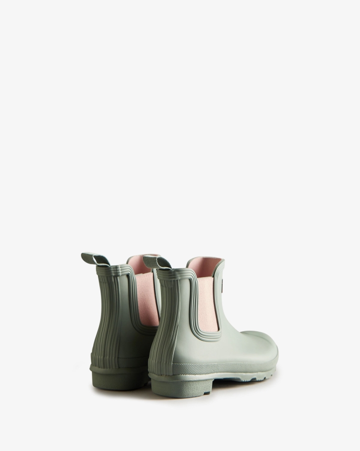 Hunter Women's Original Chelsea Boots Sweet Gale Green-Azalea Pink - Image 4