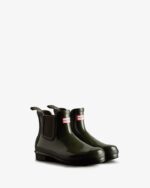 Hunter Women's Original Gloss Chelsea Boots Dark Olive - Image 3