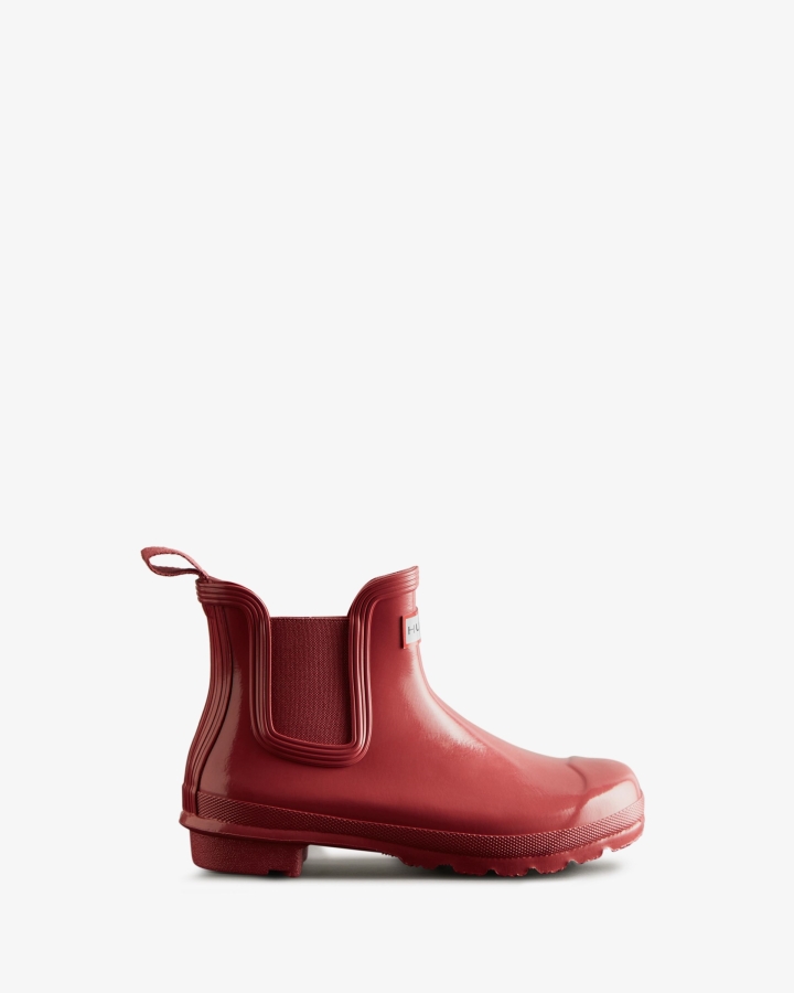 hunter_womens_original_gloss_chelsea_boots_glenmore_rose.jpg Hunter Women's Original Gloss Chelsea Boots Glenmore Rose - Image 1