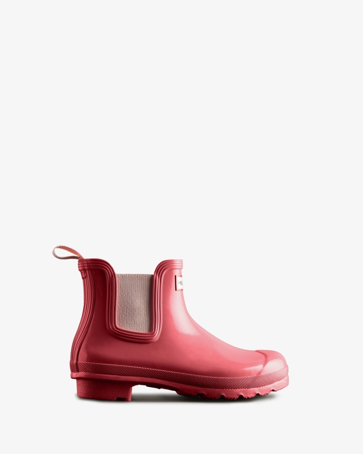 Hunter Women's Original Gloss Chelsea Boots Pink Shiver-Salt Pink - Image 2