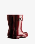 Hunter Women's Original Short Gloss Rain Boots Fall Red - Image 4