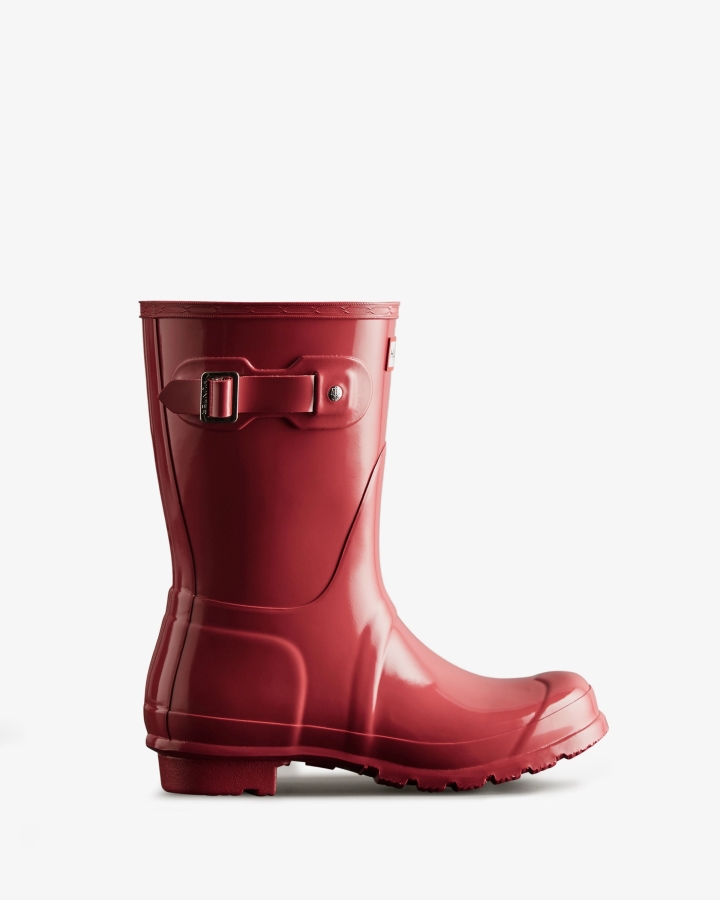 Hunter Women's Original Short Gloss Rain Boots Glenmore Rose - Image 2