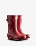 Hunter Women's Original Short Gloss Rain Boots Glenmore Rose - Image 3