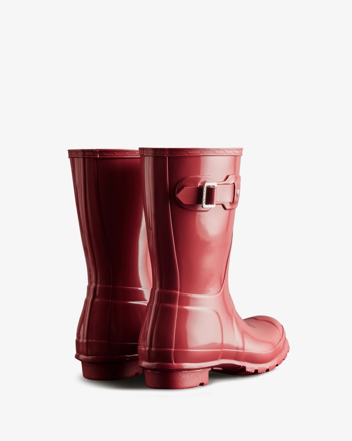 Hunter Women's Original Short Gloss Rain Boots Glenmore Rose - Image 4