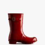 Hunter Women's Original Short Gloss Rain Boots Military Red