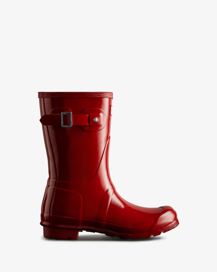 Hunter Women's Original Short Gloss Rain Boots Military Red - Image 1