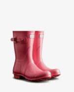 Hunter Women's Original Short Gloss Rain Boots Pink Shiver - Image 3