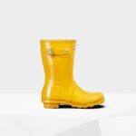 Hunter Women's Original Short Gloss Rain Boots Yellow