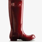 Hunter Women's Original Tall Gloss Rain Boots Fall Red