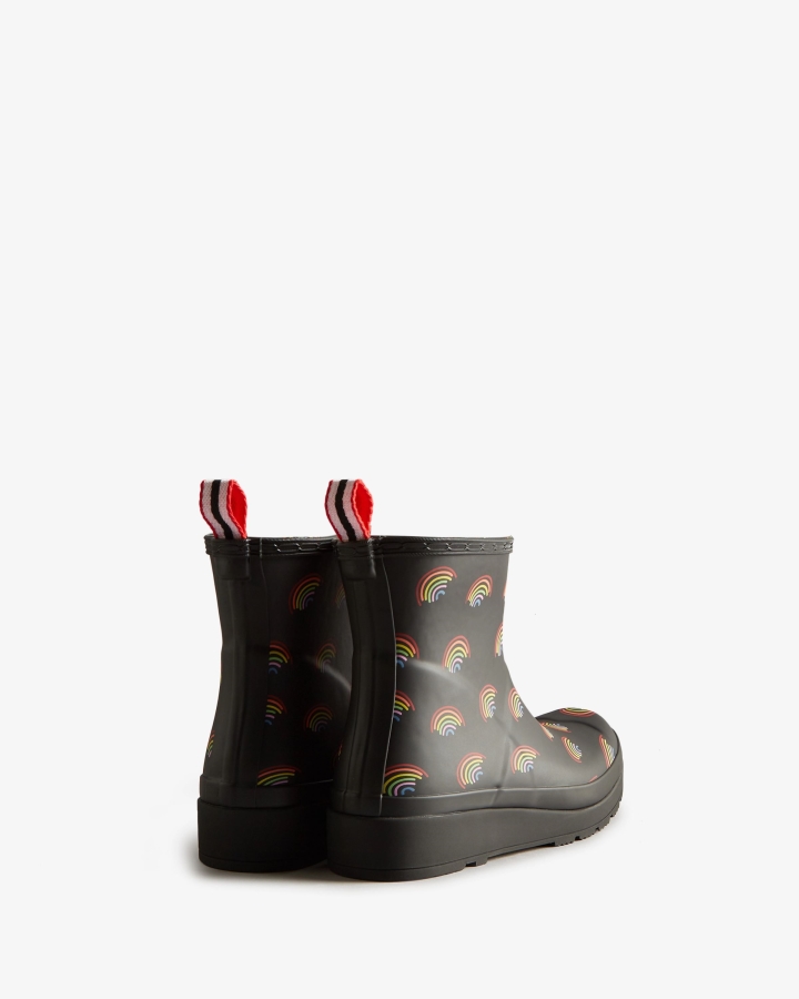 Hunter Women's Play Short Mini Rainbow Rain Boots Mini Rainbow Print - Image 4