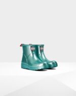 Hunter Women's Play Short Nebula Rain Boots Blue Spruce - Image 3