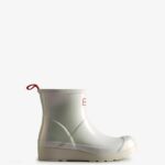 Hunter Women's Play Short Nebula Rain Boots Silver