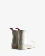 Hunter Women's Play Short Nebula Rain Boots Silver - Image 4