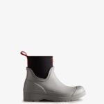 Hunter Women's Play Short Neoprene Rain Boots Steall Light Grey