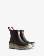 Hunter Women's Play Short Speckle Rain Boots Black-Steall Grey-Spurrey - Image 3