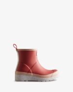Hunter Women's Play Short Speckle Rain Boots Glenmore Rose-Azalea Pink-Spurrey White - Image 2