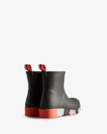 Hunter Women's Play Short Stripe Sole Rain Boots Black - Multi Sole - Image 4
