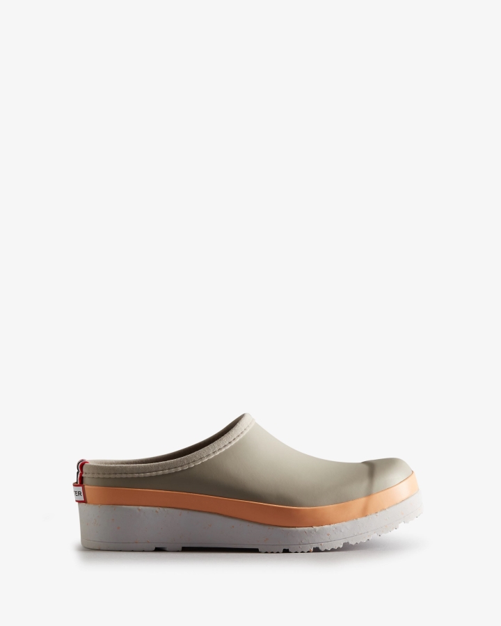 Hunter Women's Play Speckle Sole Clogs Steall Grey-Summit Rise Peach - Image 1