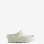 Hunter Women's Play Vegan Shearling Insulated Clogs White Willow