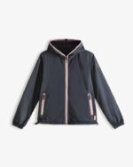 Hunter Women's Recycled Lightweight Packable Jacket Navy - Image 3