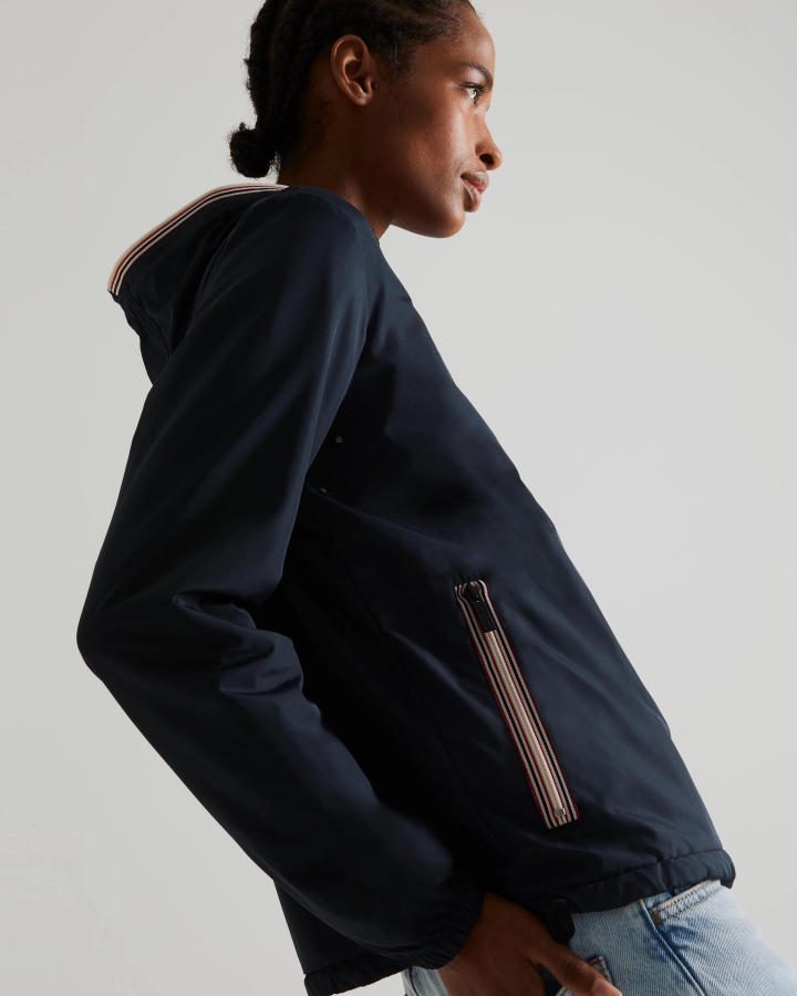 hunter_womens_recycled_lightweight_packable_jacket_navy.jpg Hunter Women's Recycled Lightweight Packable Jacket Navy - Image 1