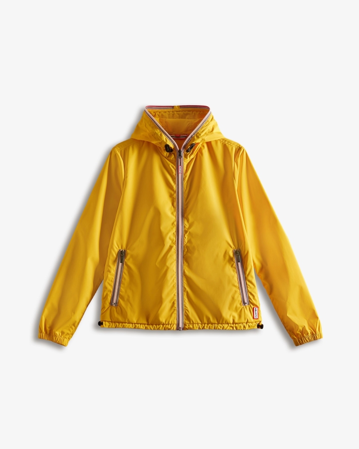 hunter_womens_recycled_lightweight_packable_jacket_yellow.jpg Hunter Women's Recycled Lightweight Packable Jacket Yellow - Image 1